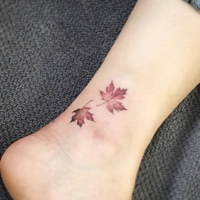 Maple Leaf Tattoo by tattooist_flower