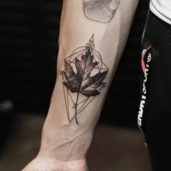 Maple Leaf Tattoo by oscarakermo