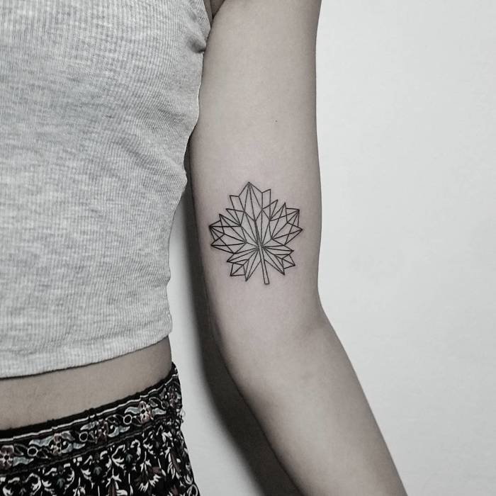 Maple Leaf Tattoo by denizhanozkr