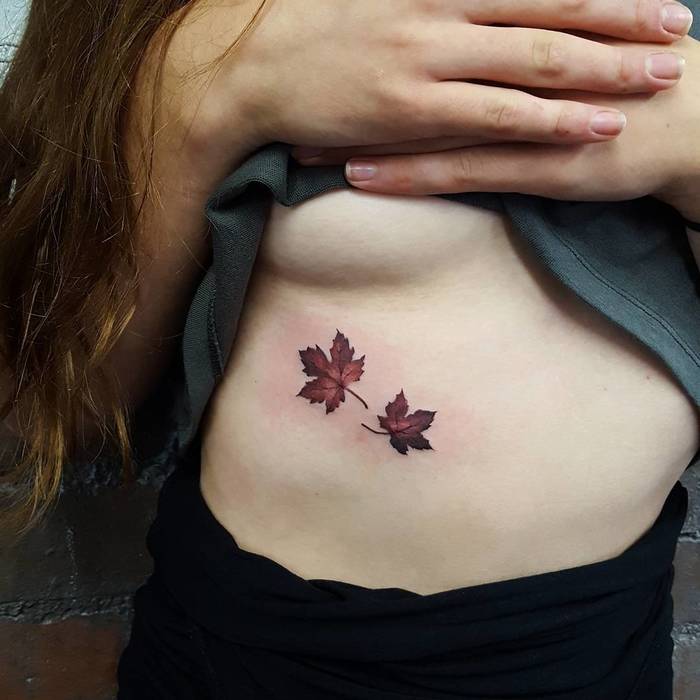 Maple Leaf Tattoo by raerobinsontattoo