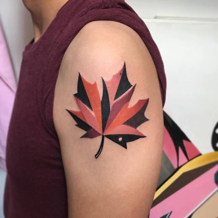 Maple Leaf Tattoo by karlmarks1