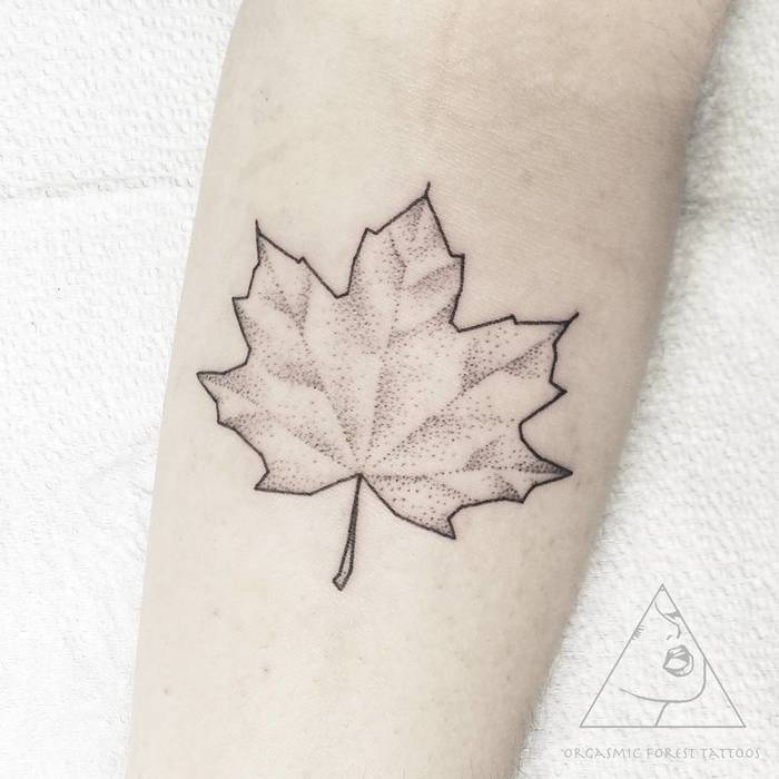 Maple Leaf Tattoo by orgasmicforest_tattoos