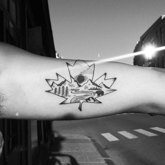 Maple Leaf Tattoo by marso_blcksun_tattoo