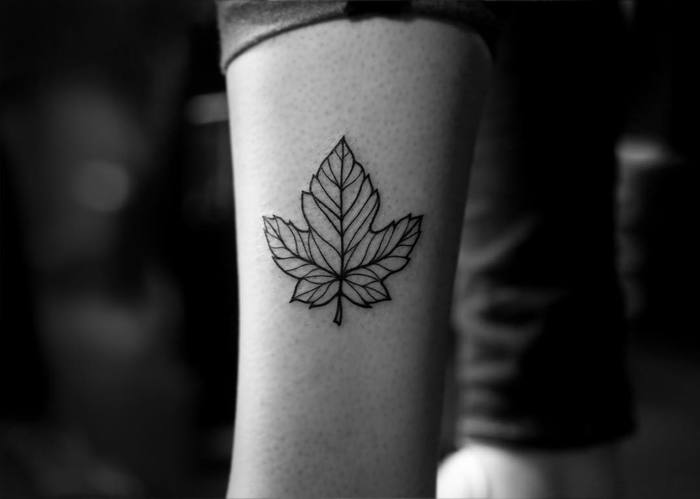 Maple Leaf Tattoo by blvckwork