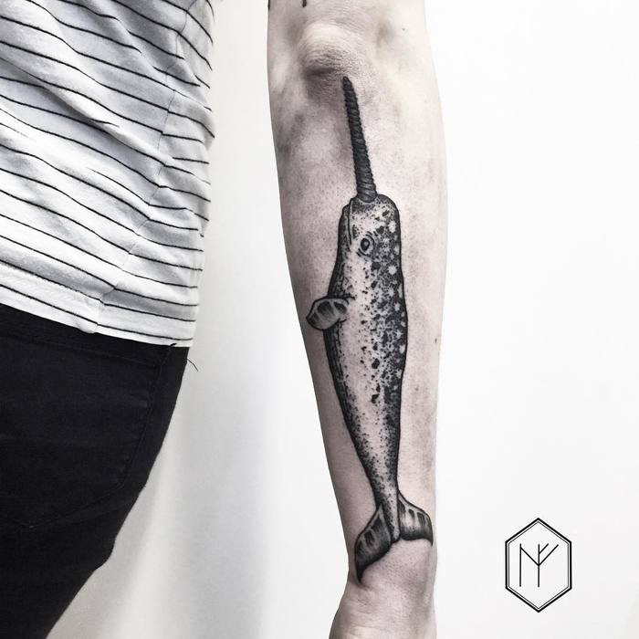 Narwhal Tattoo by henjafin