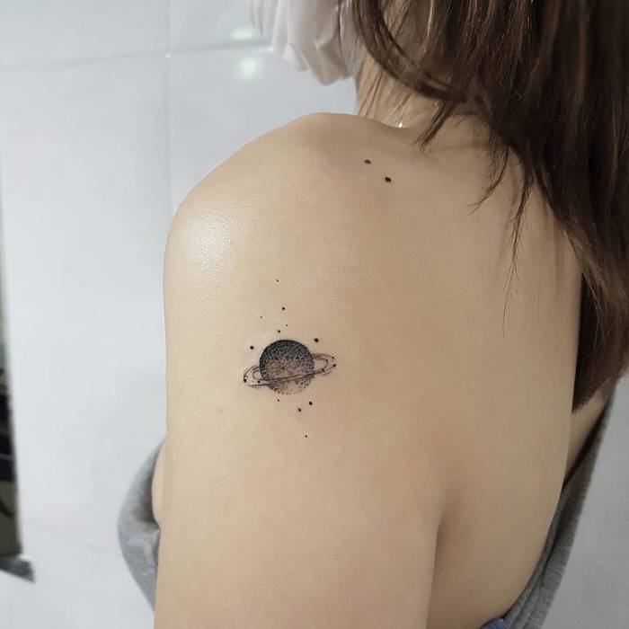 Planet Tattoo by tattooist_lizzy
