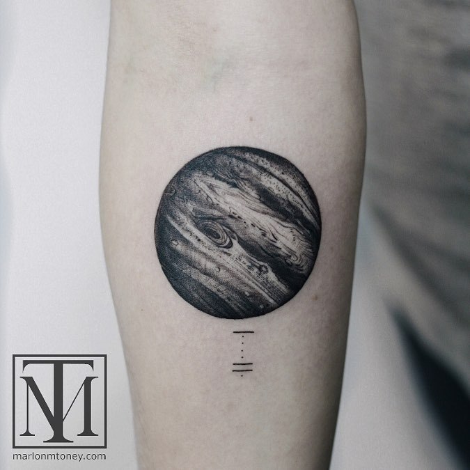 Planet Jupiter Tattoo by marlonmtoney