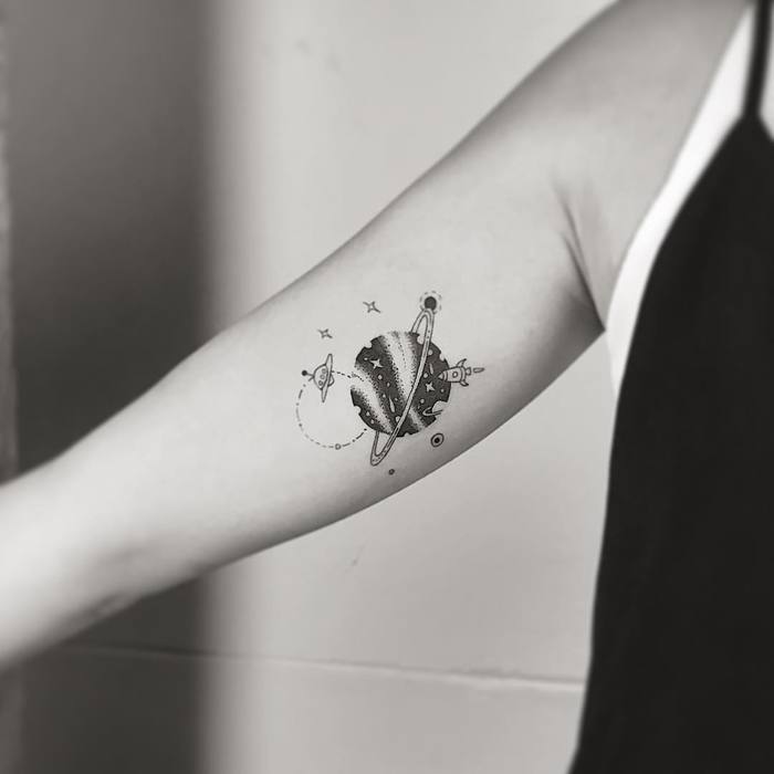 Planet Tattoo by masa_tattooer