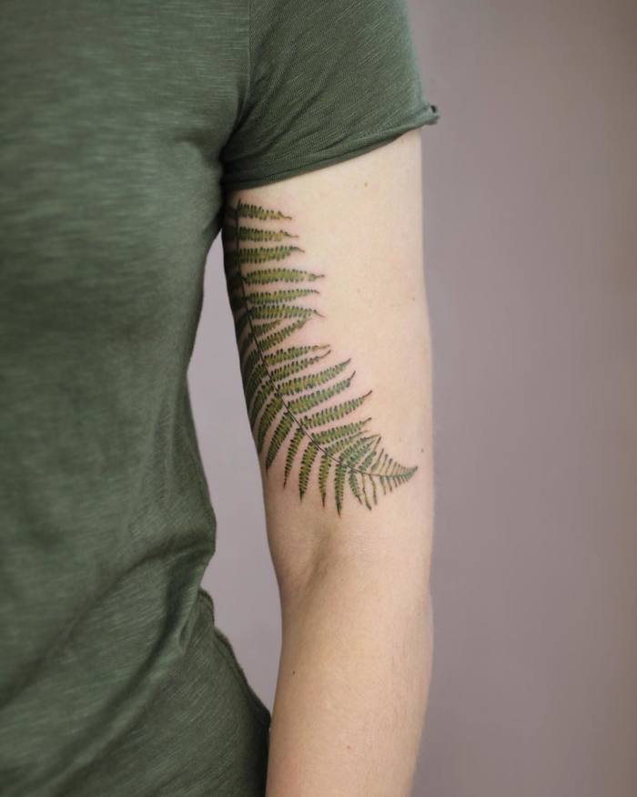 Fern Leaf Tattoo by Cindy van Schie