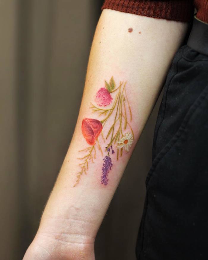 Gorgeous Botanical Tattoo by Cindy van Schie
