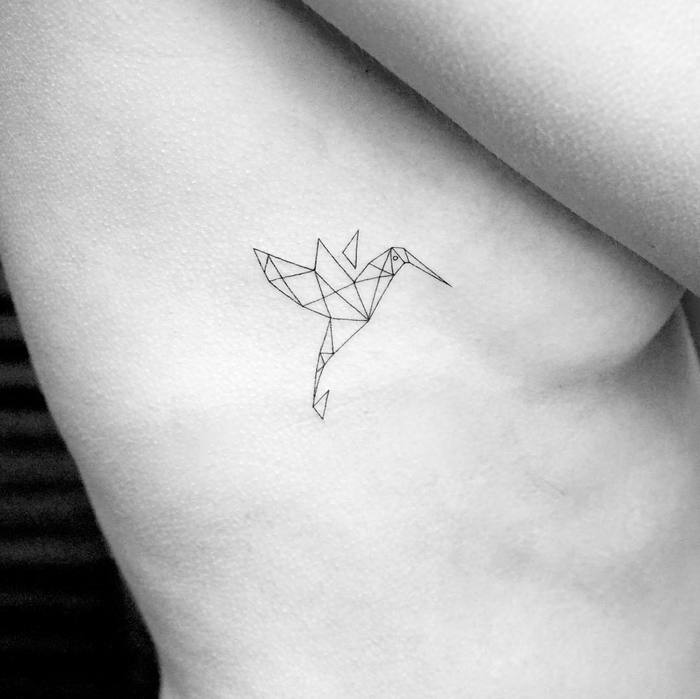 Geometric Hummingbird Tattoo by Mr. K