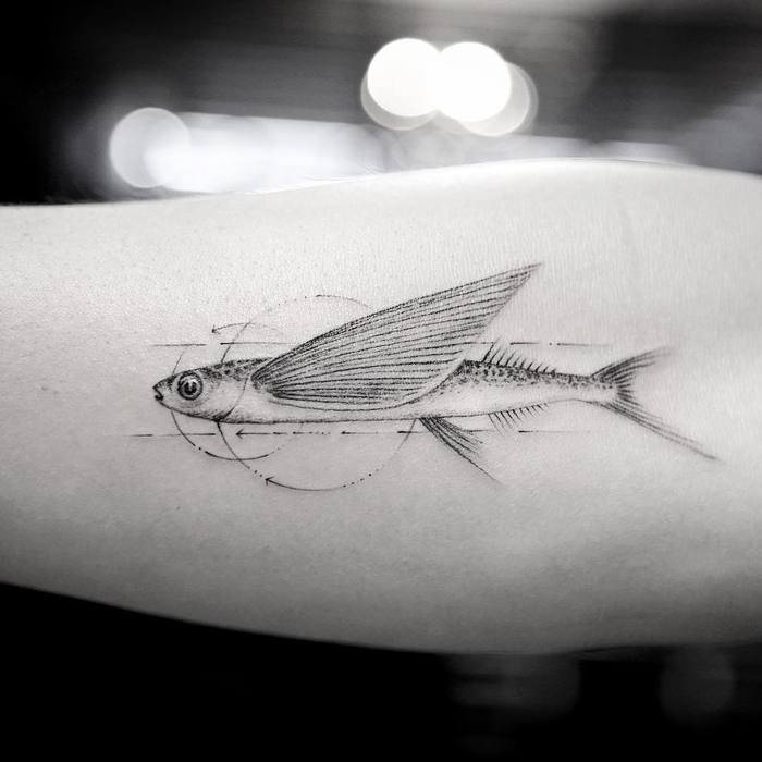 Flying Fish Tattoo by Mr. K