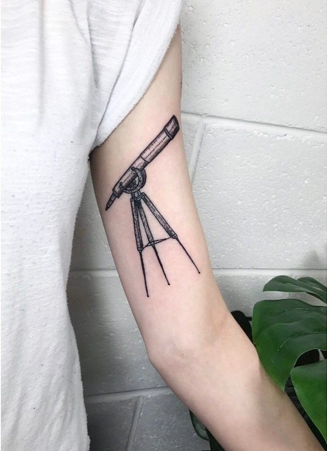 Telescope Tattoo by carlatattoos