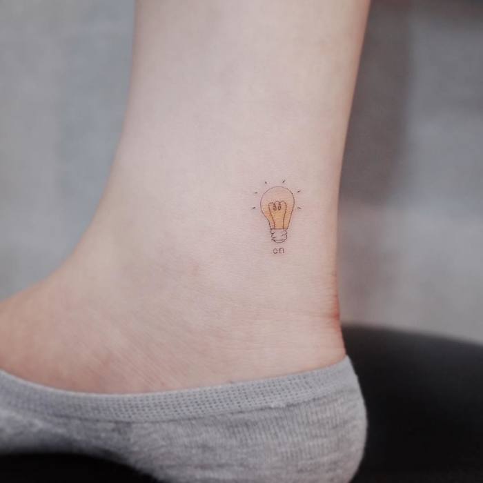 Bright Light Bulb Tattoo by Witty Button