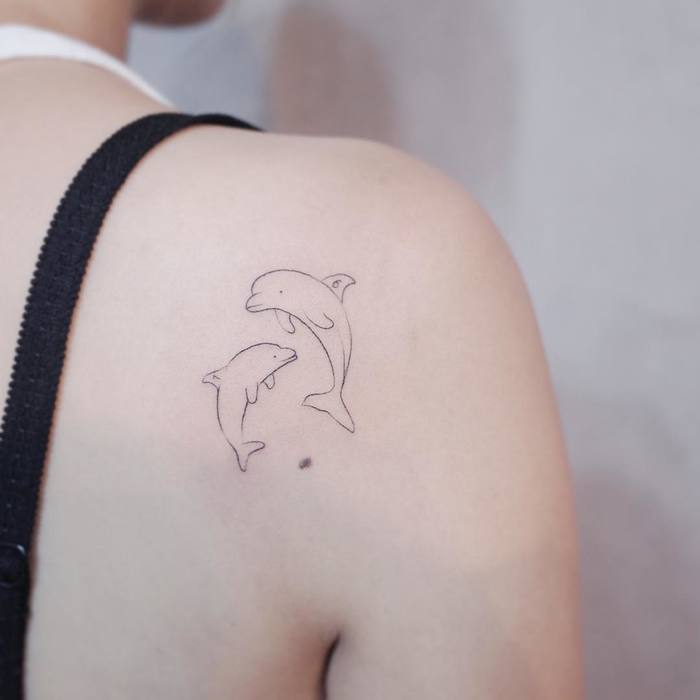 Lovely Dolphin Tattoos by Witty Button