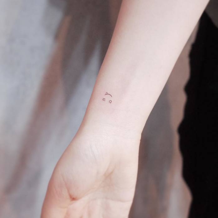 Miniature Emoticon Tattoo by Witty Button