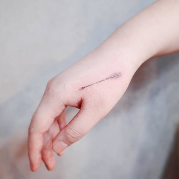 Subtle Arrow Tattoo by Witty Button