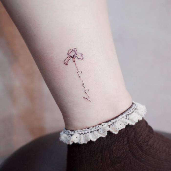 Beautiful Iris Tattoo by Witty Button