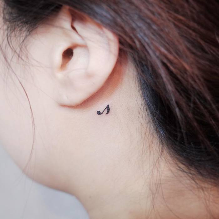 Subtle Musical Note Tattoo by Witty Button