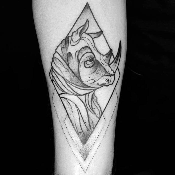 Rhino Tattoo by monolith_tattoo_studio
