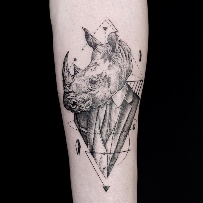 Rhino Tattoo by emrahozhan