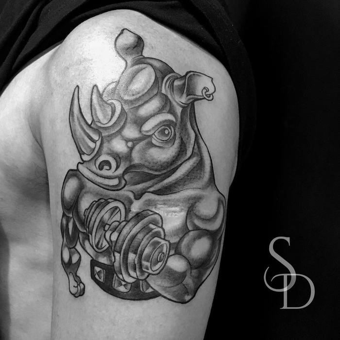 Rhino Tattoo by semikdanny