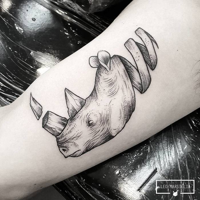 Rhino Tattoo by leo_marsiglia