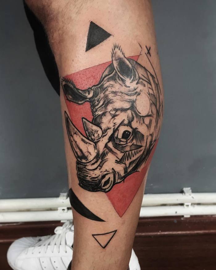 Rhino Tattoo by bunnykingx