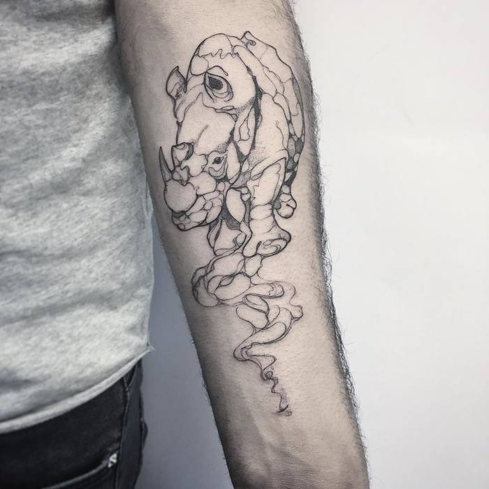 Rhino Tattoo by iosep.ink