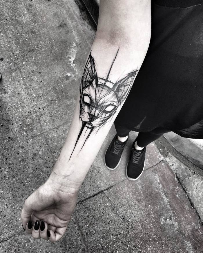 Amazing Blackwork Sketch Tattoos by Inez Janiak-01