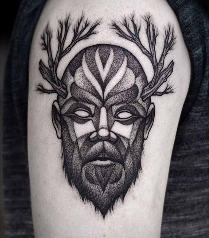 Beautiful Black Ink Tattoos by Kamil Czapiga