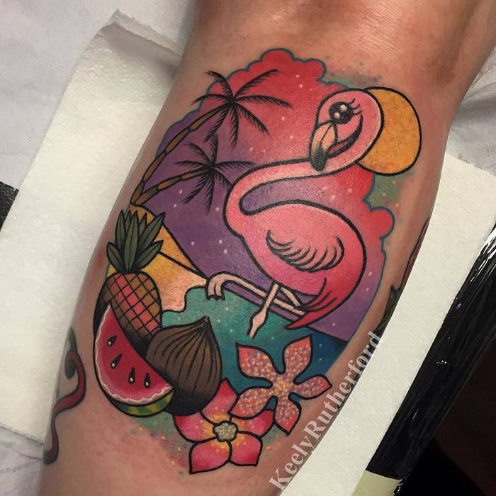 Cute and Colorful Feminine Tattoos By Keely Rutherford