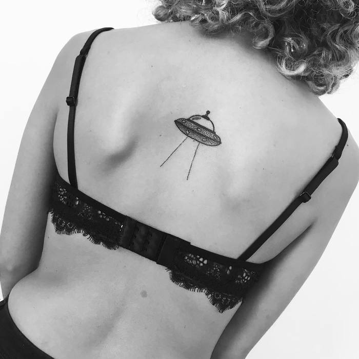UFO Tattoo Design by Ana González Saravia
