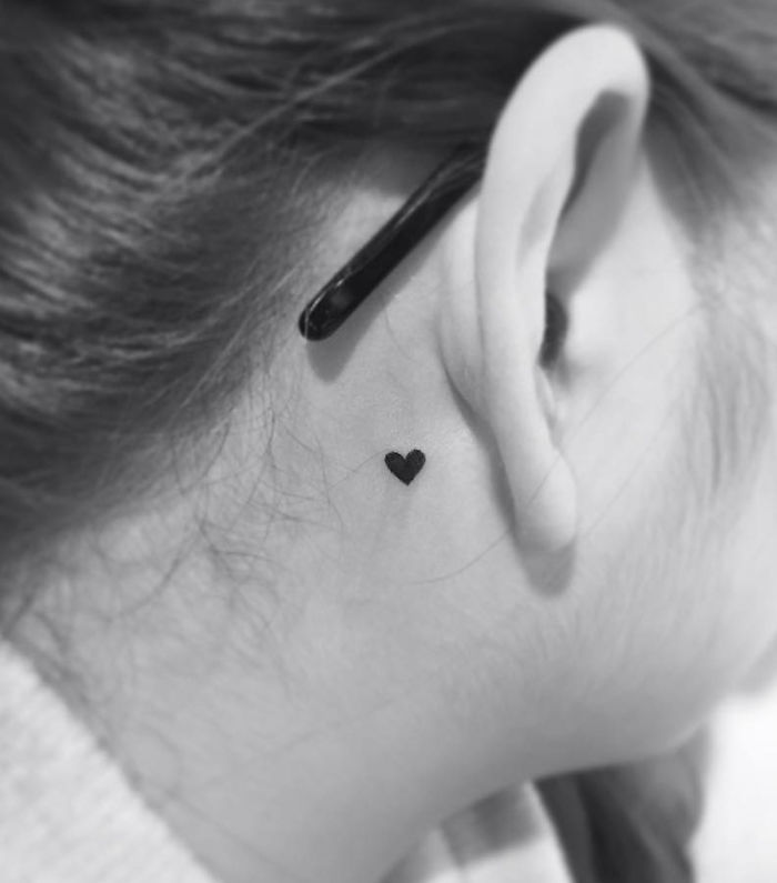 Cute And Minimalist Heart Tattoo By Playground Tattoo