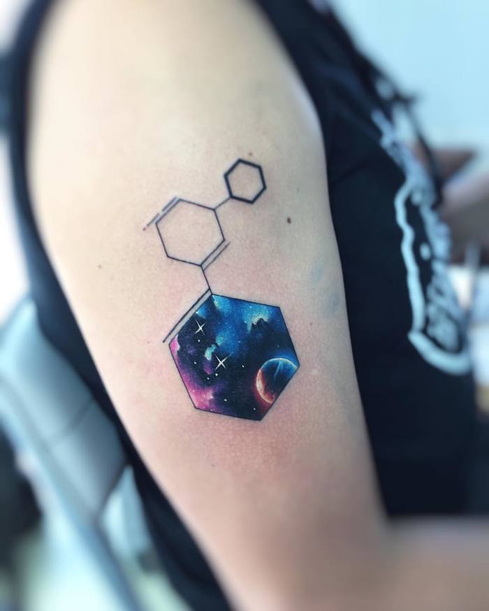 Molecule Tattoo By Adrian Bascur