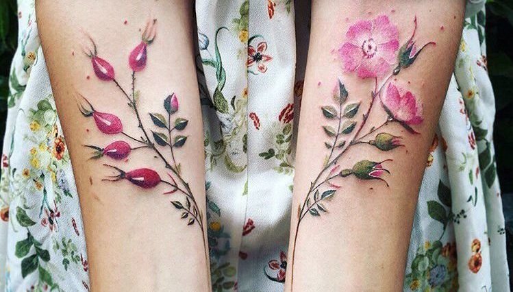 Delicate Botanical Tattoos by Pis Saro