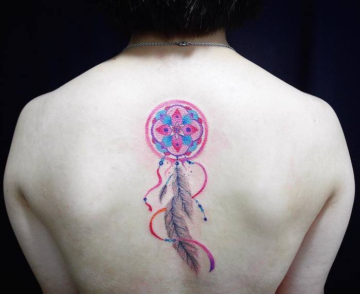 Colorful Dreamcatcher Tattoo by Edna tattoo