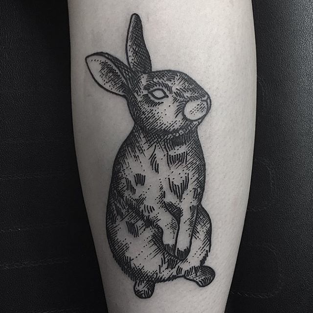 Rabbit Tattoo Design Images Rabbit Ink Design Ideas  Rabbit tattoos Traditional  tattoo rabbit White rabbit tattoo