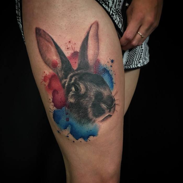  Rabbit Tattoo by whoswillgee