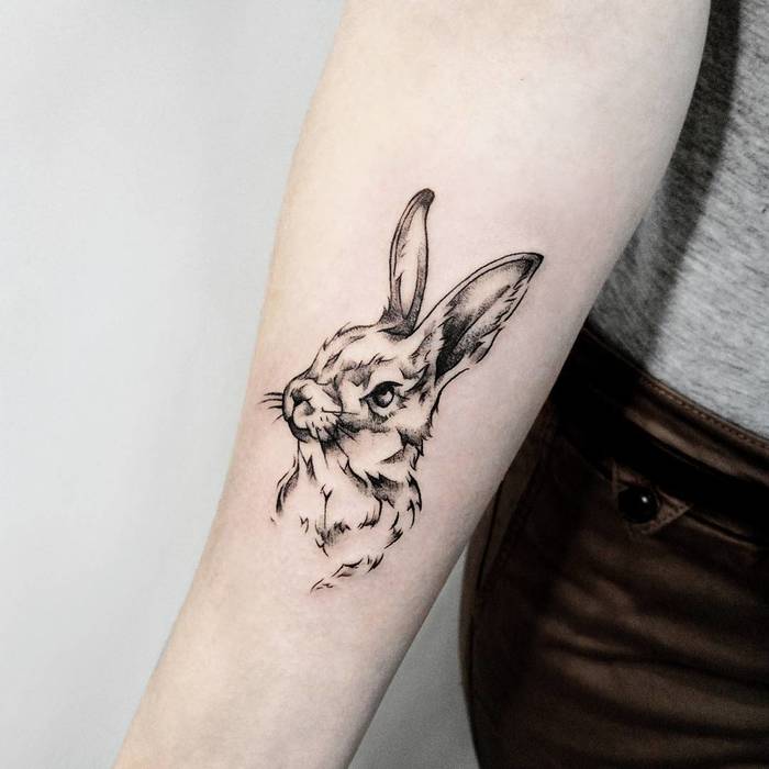 Rabbit Tattoo by Irina Doroshenko