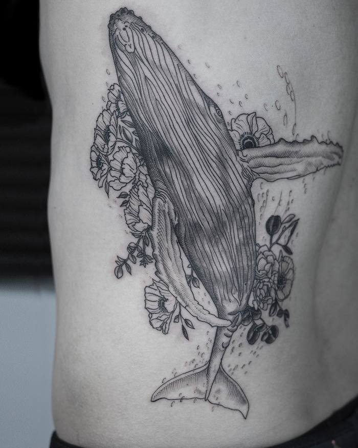 Big Whale Tattoo by oozy_tattoo