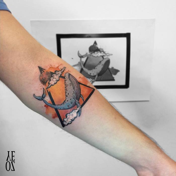 Whale Tattoo by Yeliz Ozcan