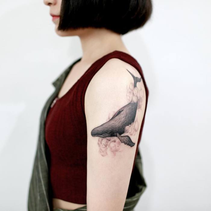 Whale Tattoo by Tattooist_Doy