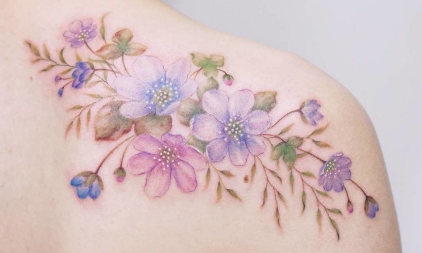 Delicate Floral Tattoo Designs by Tattooist Silo