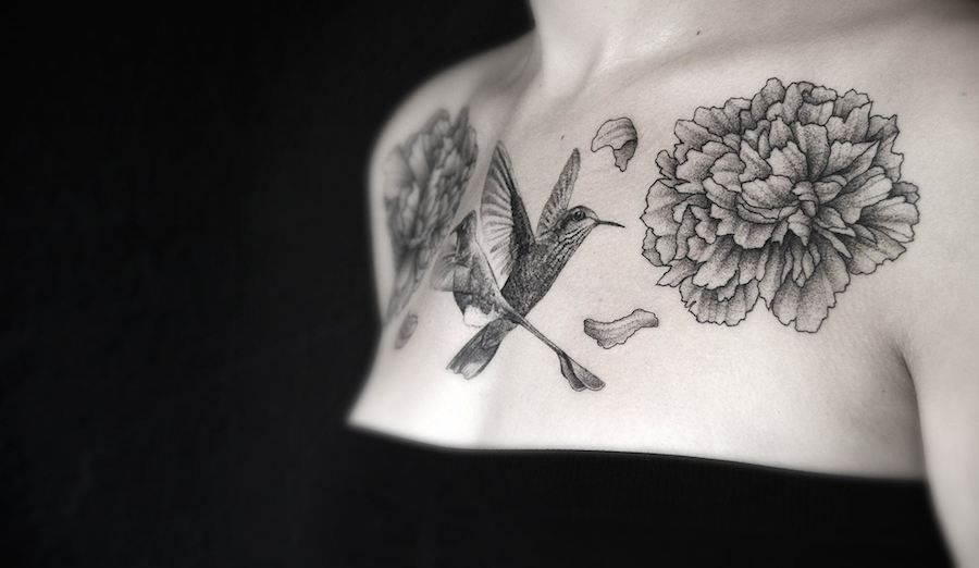 Dotwork tattoos by Gael Ricci
