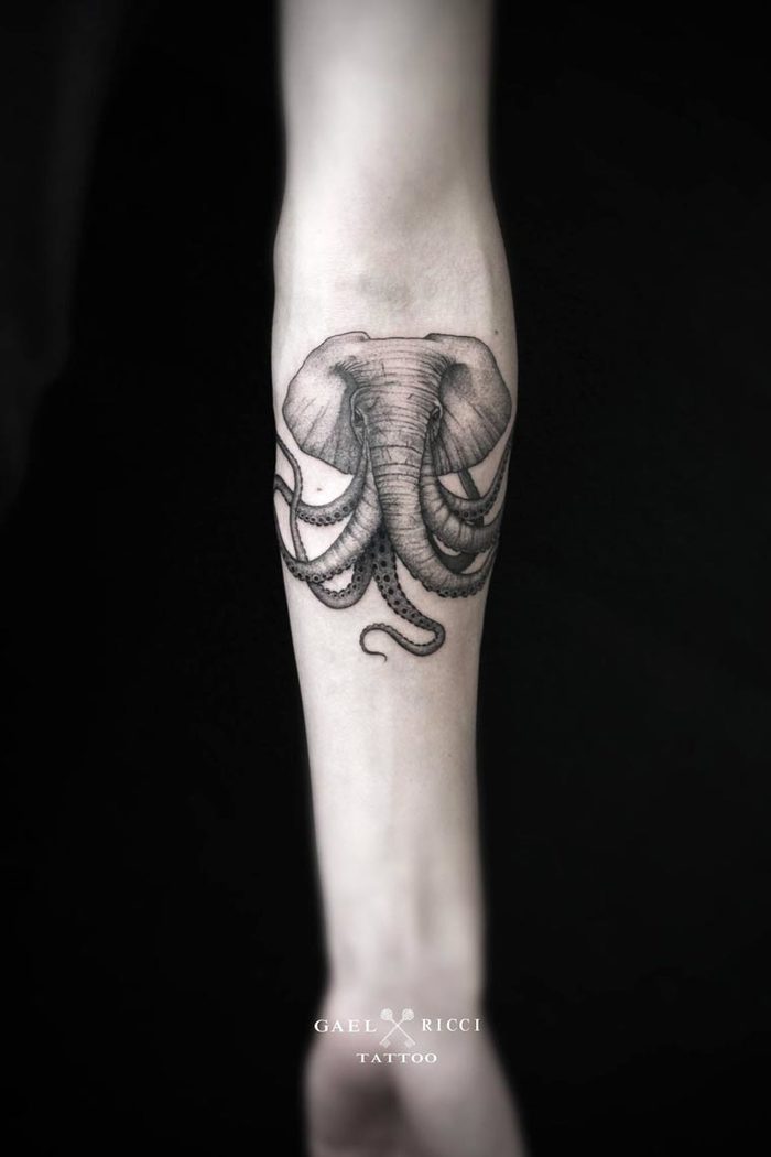 Dotwork tattoos by Gael Ricci