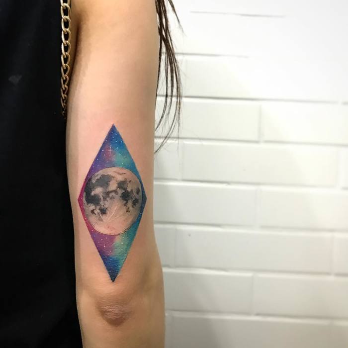 Full Moon Tattoo by lcjuniortattoo