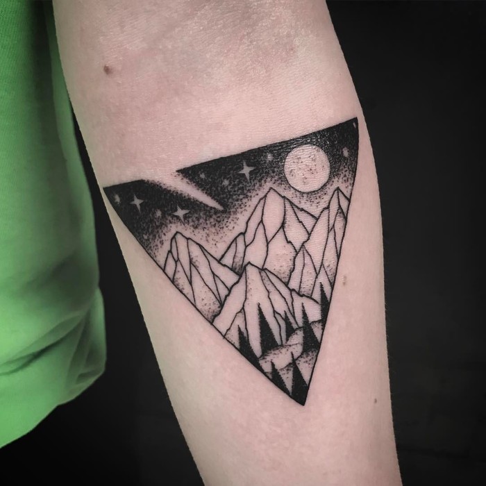Mountain Tattoo by Leah Borkenhagen