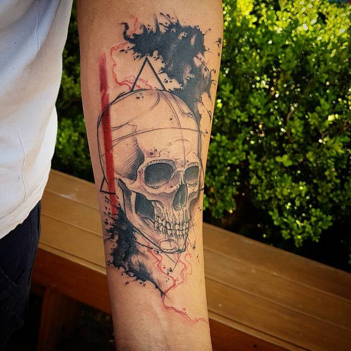 abstract skull tattoo