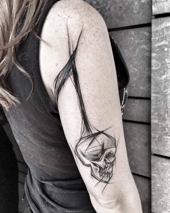 Skull Tattoo by Inez Janiak
